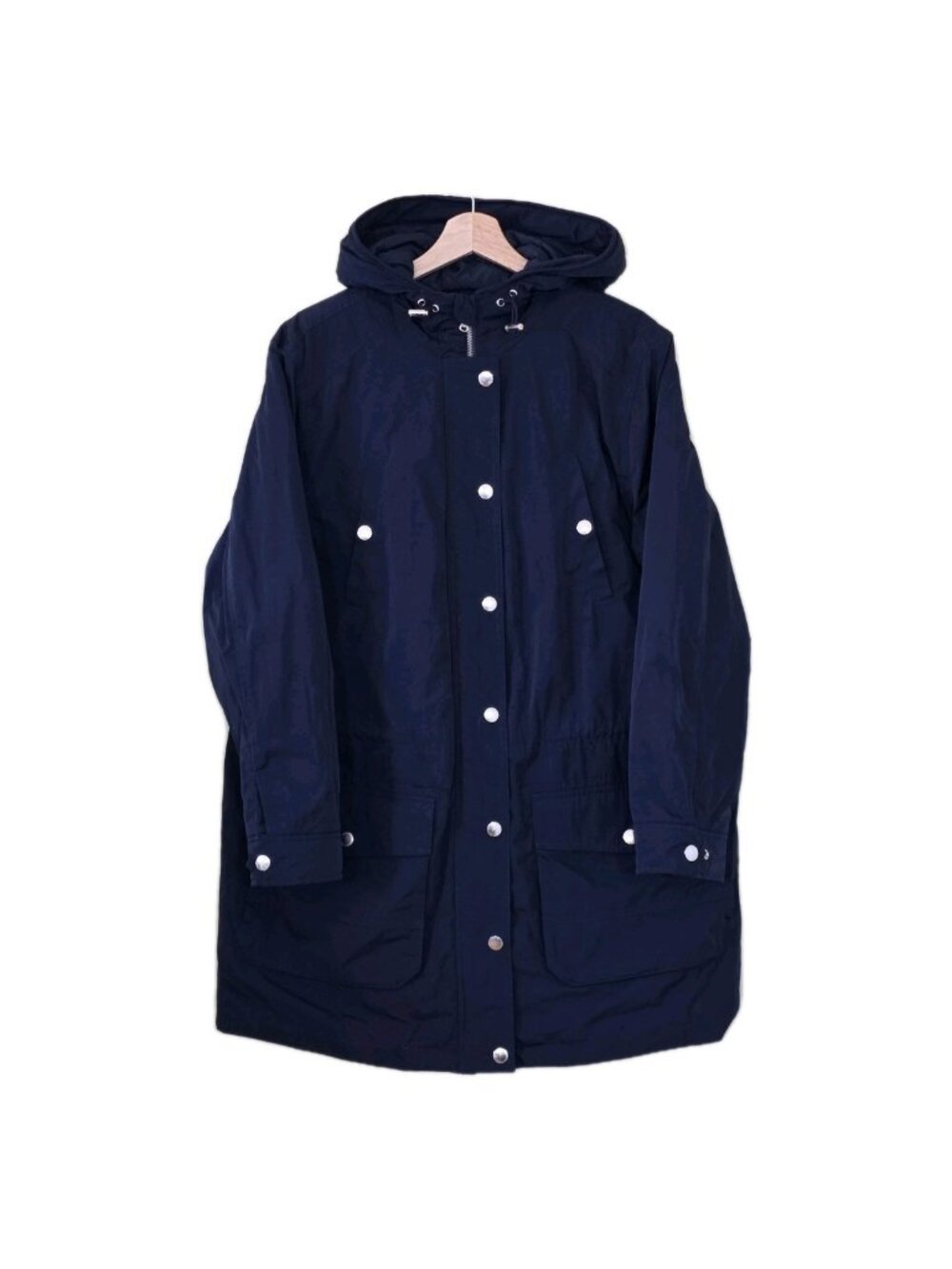 Lauren Ralph Lauren Jacket Women 1X Navy Blue Lined Hood Outdoor Preppy Everyday